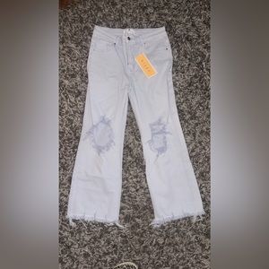 Risen- ICY BLUE-WIDE LEG